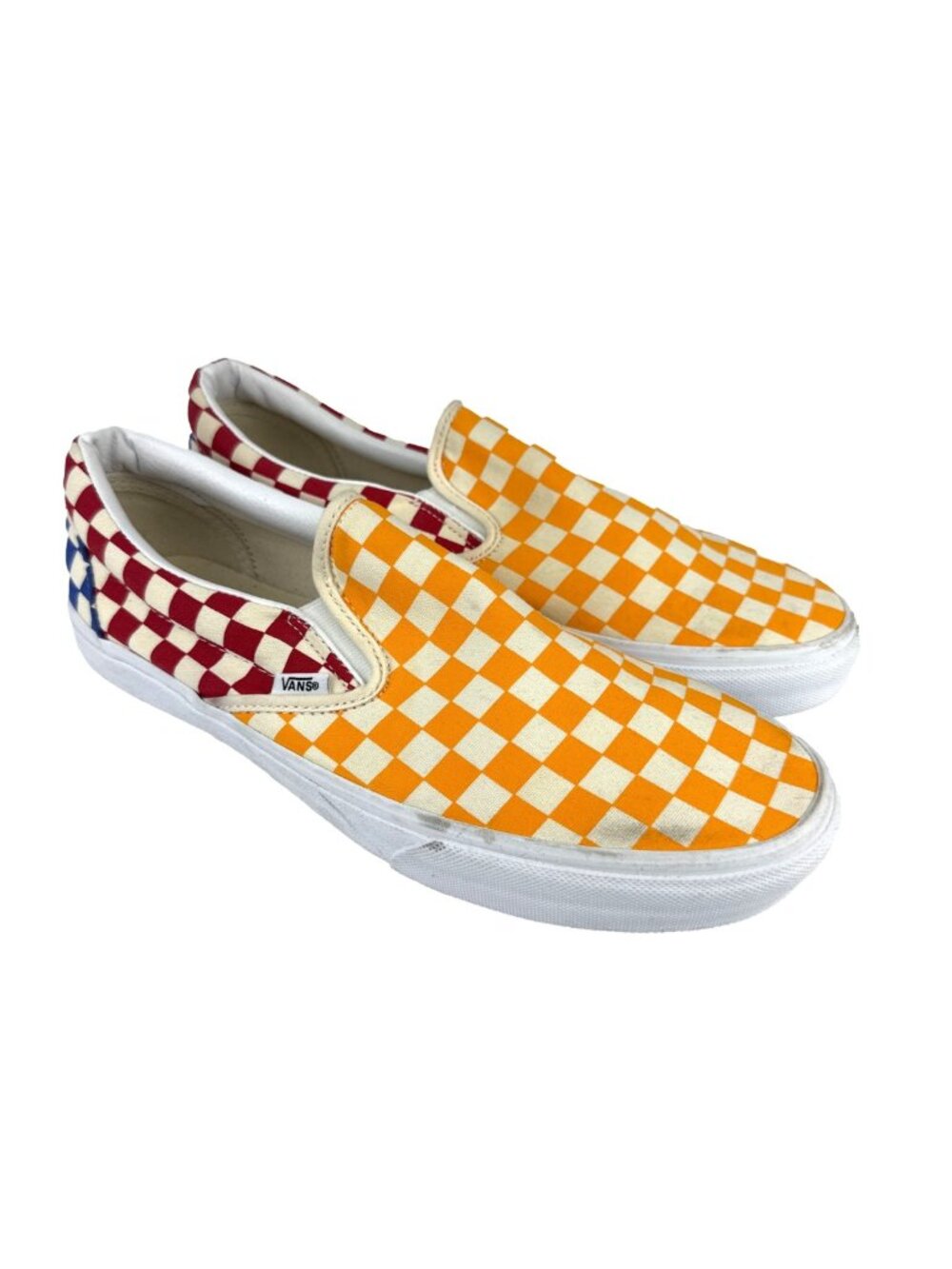 VANS Classic Slip-On Checkerboard Canvas Multicolor Sneakers Size US 11